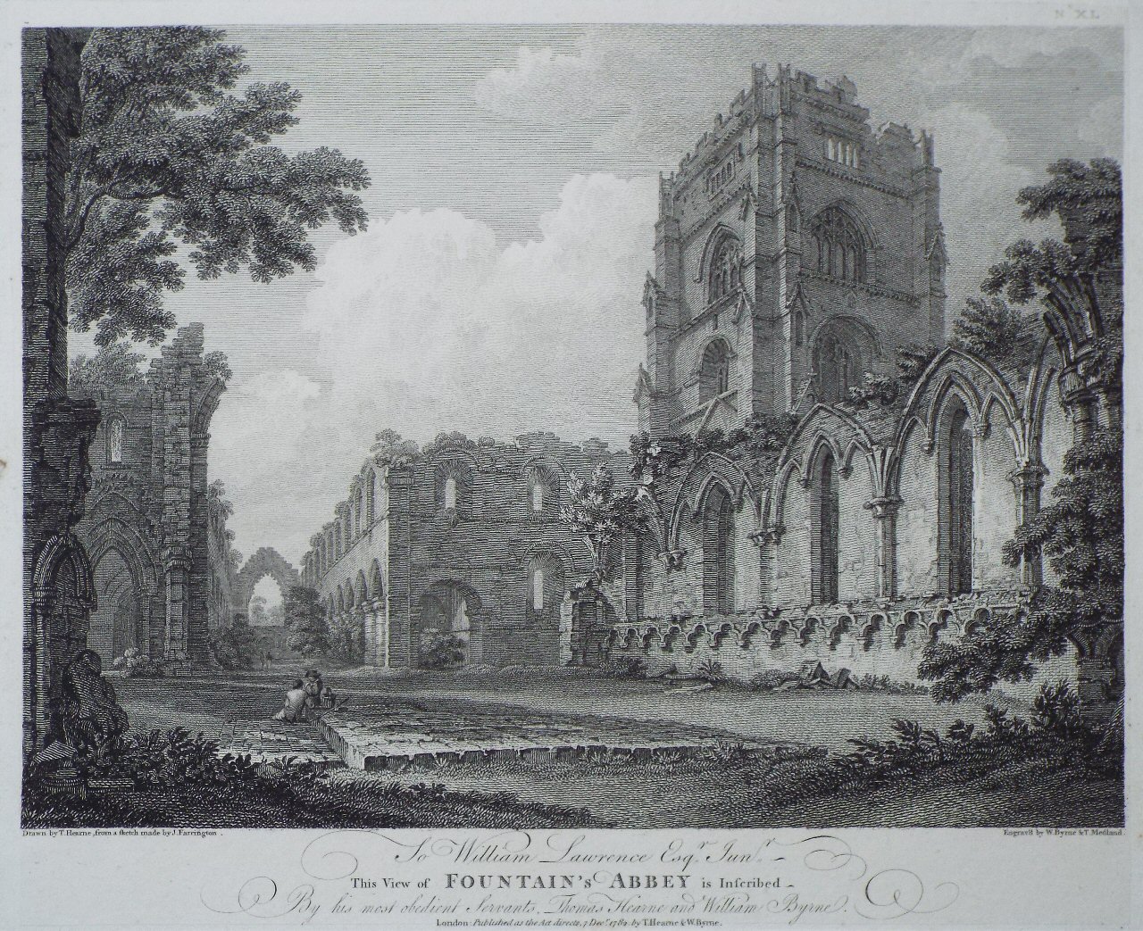 Print - Fountains Abbey - Byrne